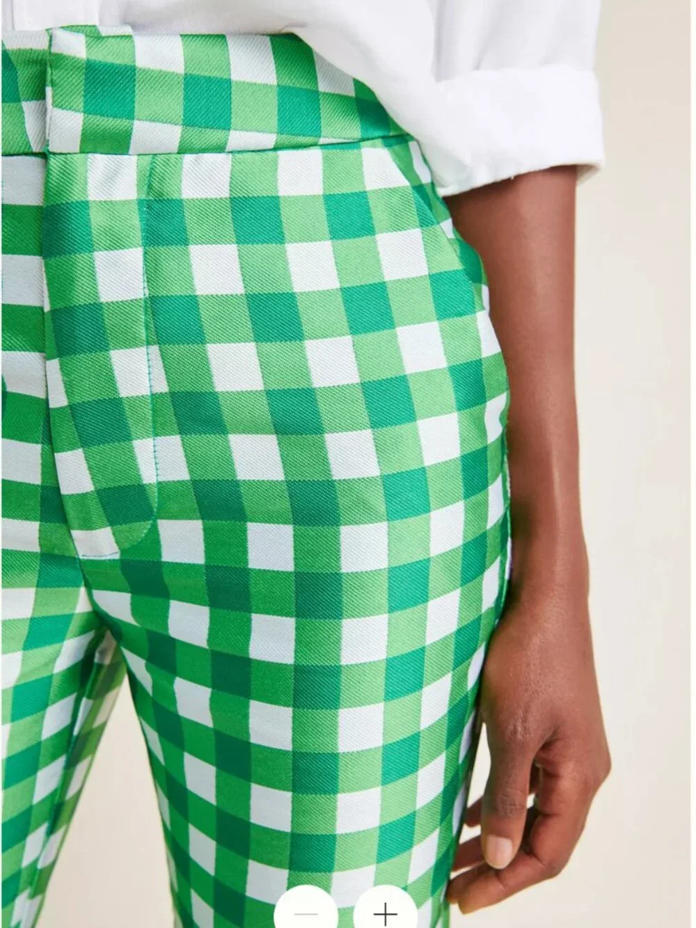 Cynthia Rowley Green and White Check Kids Pajama Bottoms
